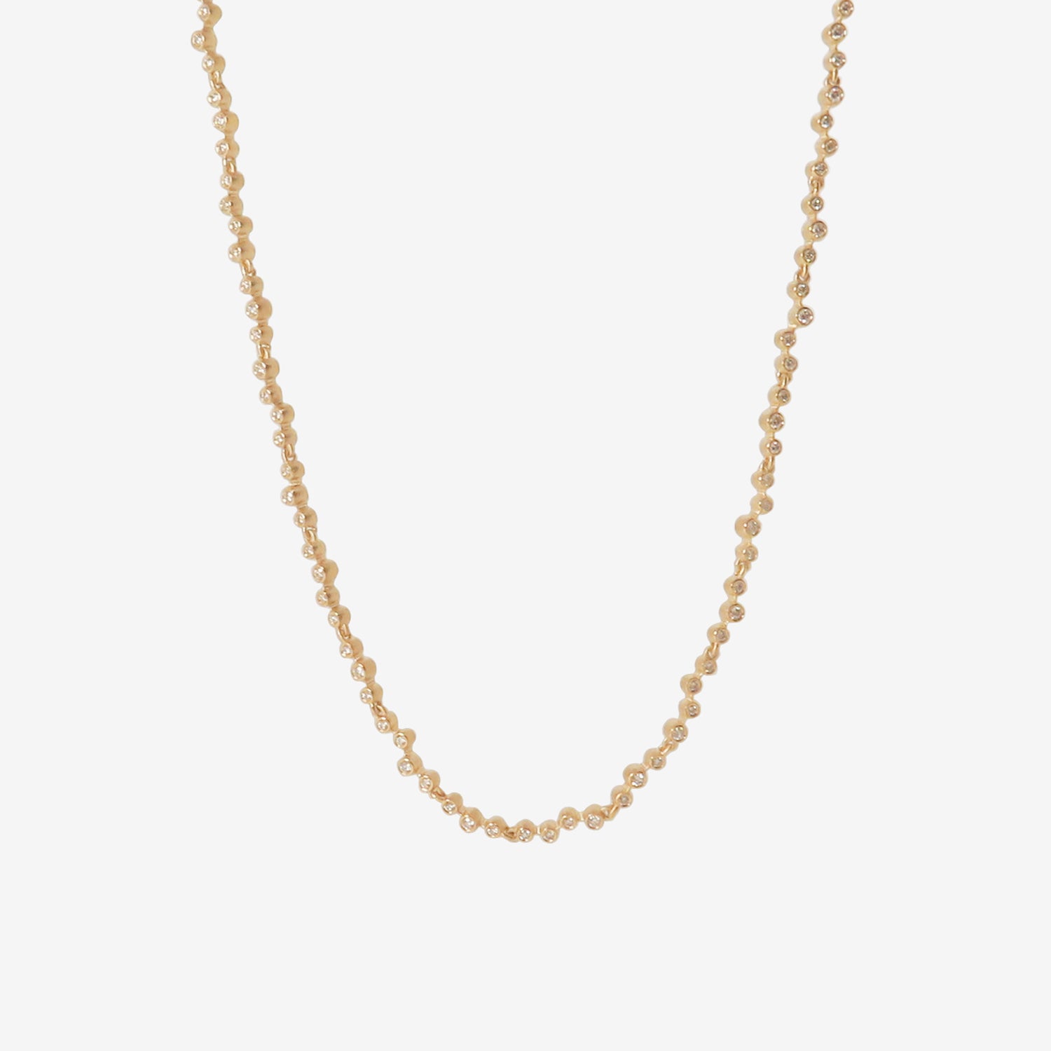 NICOLE LANDAW 14K & SMALL DIAMOND RIVIERA NECKLACE, 2CT