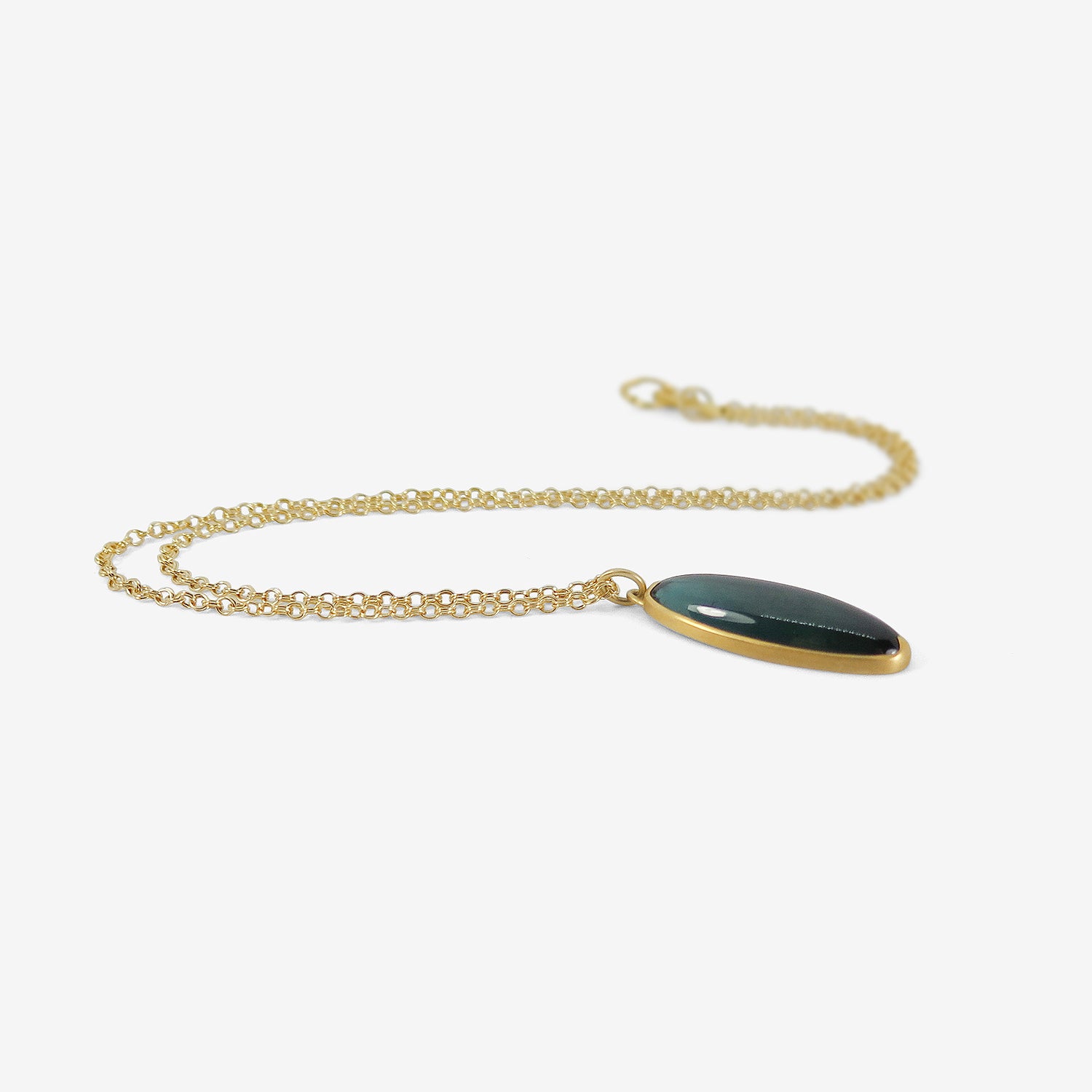 GABRIELLA KISS 18K & OVAL BLUE TOURMALINE PENDANT