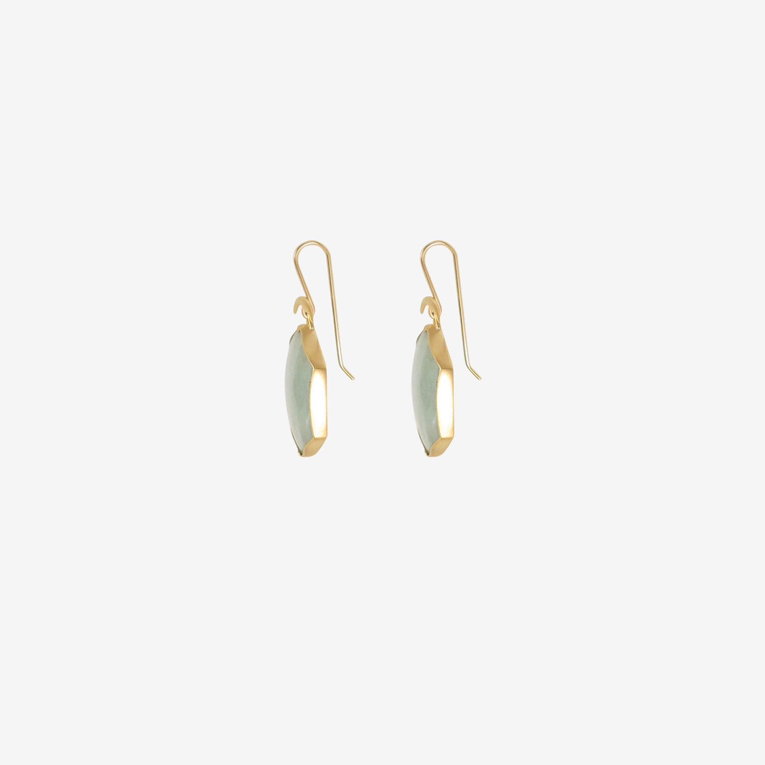 GABRIELLA KISS 18K & HEXAGONAL AQUAMARINE EARRINGS