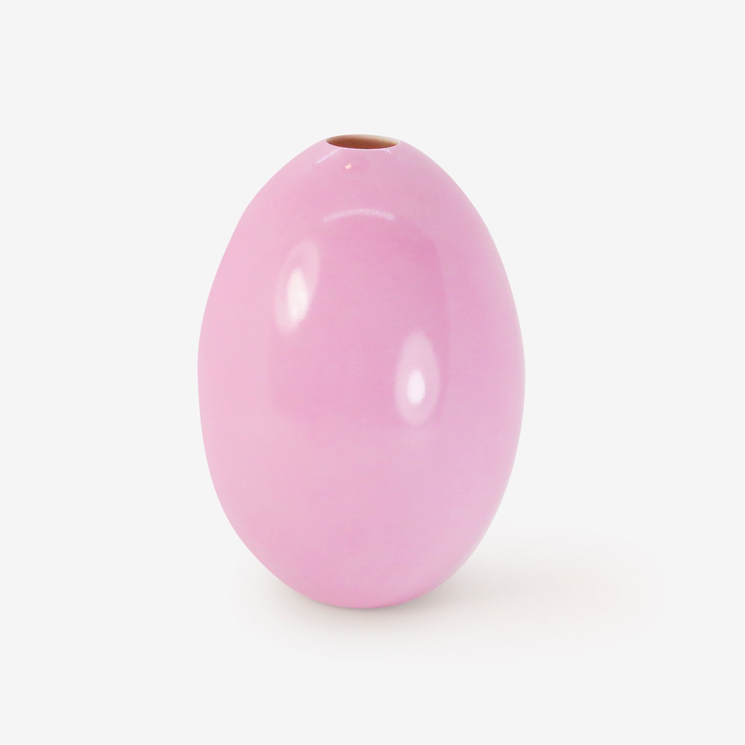 TED MUEHLING MATTE POWDER PINK GLAZED SMALL EGG VASE