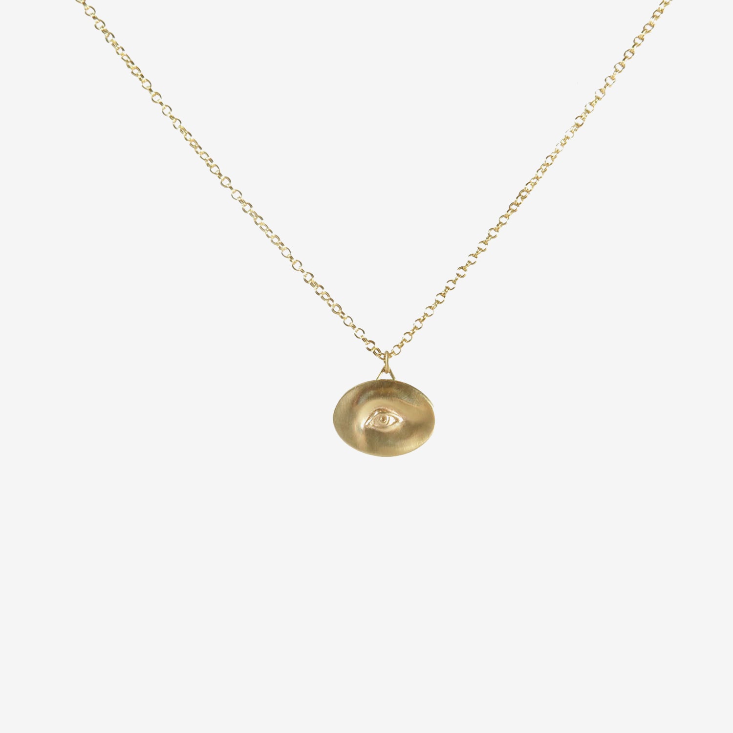 GABRIELLA KISS 14K LARGE EYE LOVE TOKEN NECKLACE