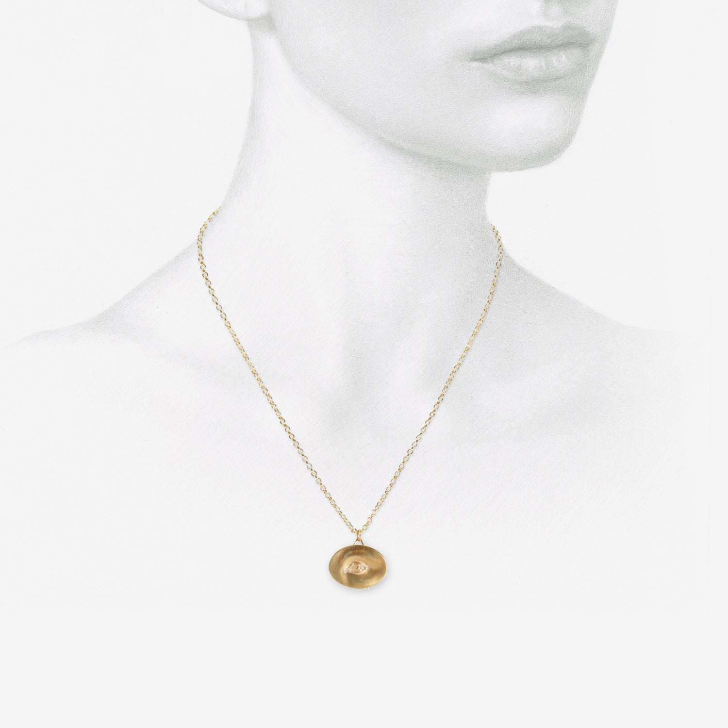 アクセサリー Gabriella Kiss CREARE 14K source object GABRIELLA KISS 18K & SMALL CLEAR QUARTZ LENS PENDANT