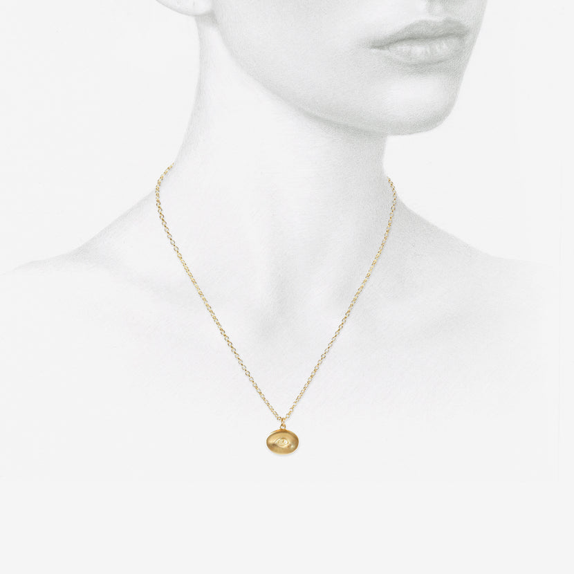 GABRIELLA KISS 14K SMALL EYE LOVE TOKEN PENDANT