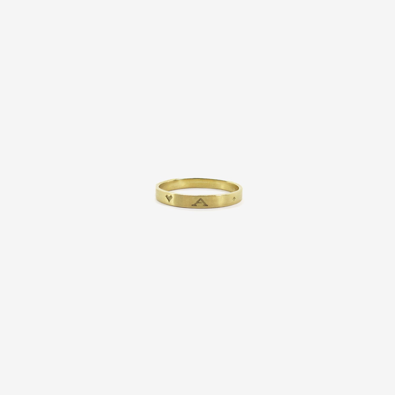 GABRIELLA KISS 18K LATIN INSCRIPTION BAND – “AMOR” – LOVE