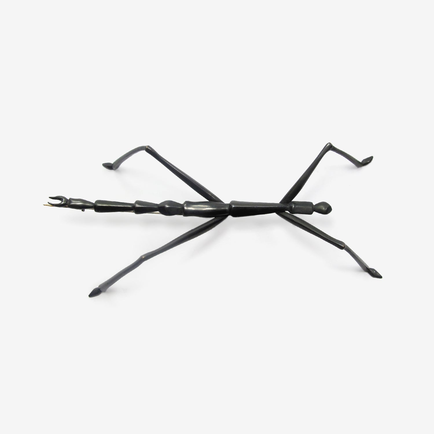 GABRIELLA KISS OXIDIZED BRONZE WALKING STICK INSECT PIN