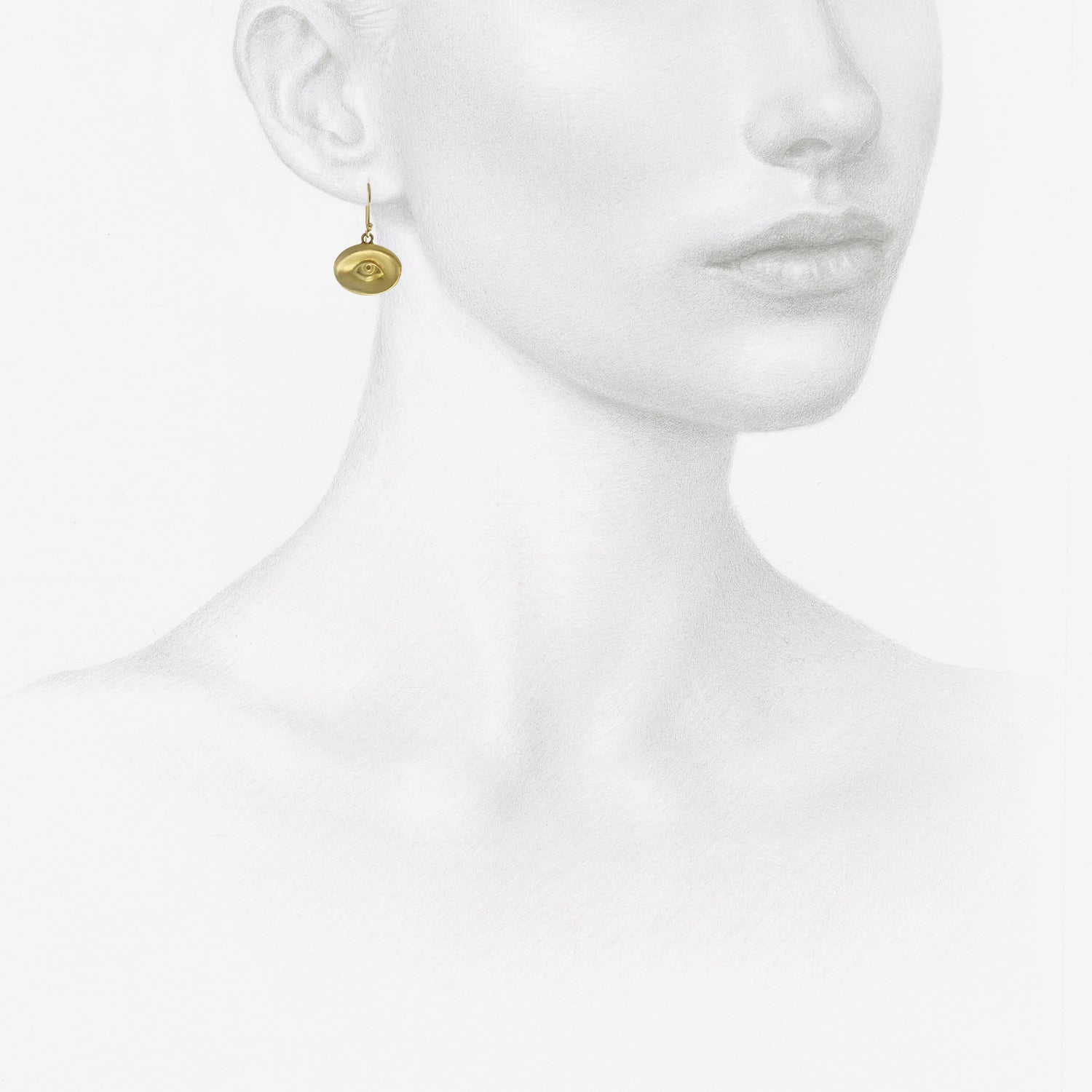 GABRIELLA KISS 18K SMALL EYE EARRINGS