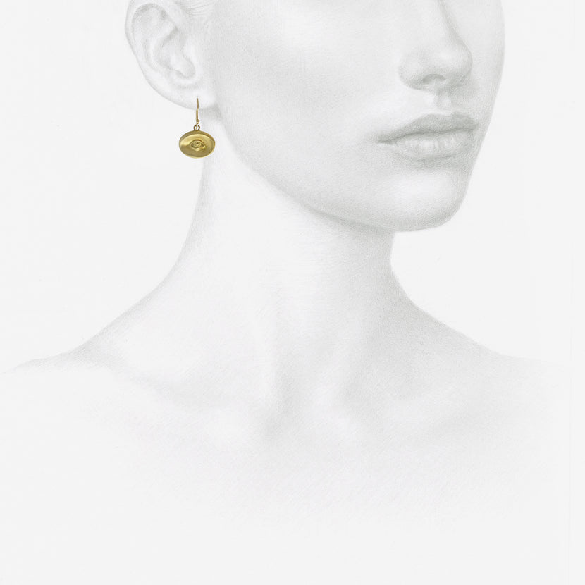 GABRIELLA KISS 18K SMALL EYE EARRINGS