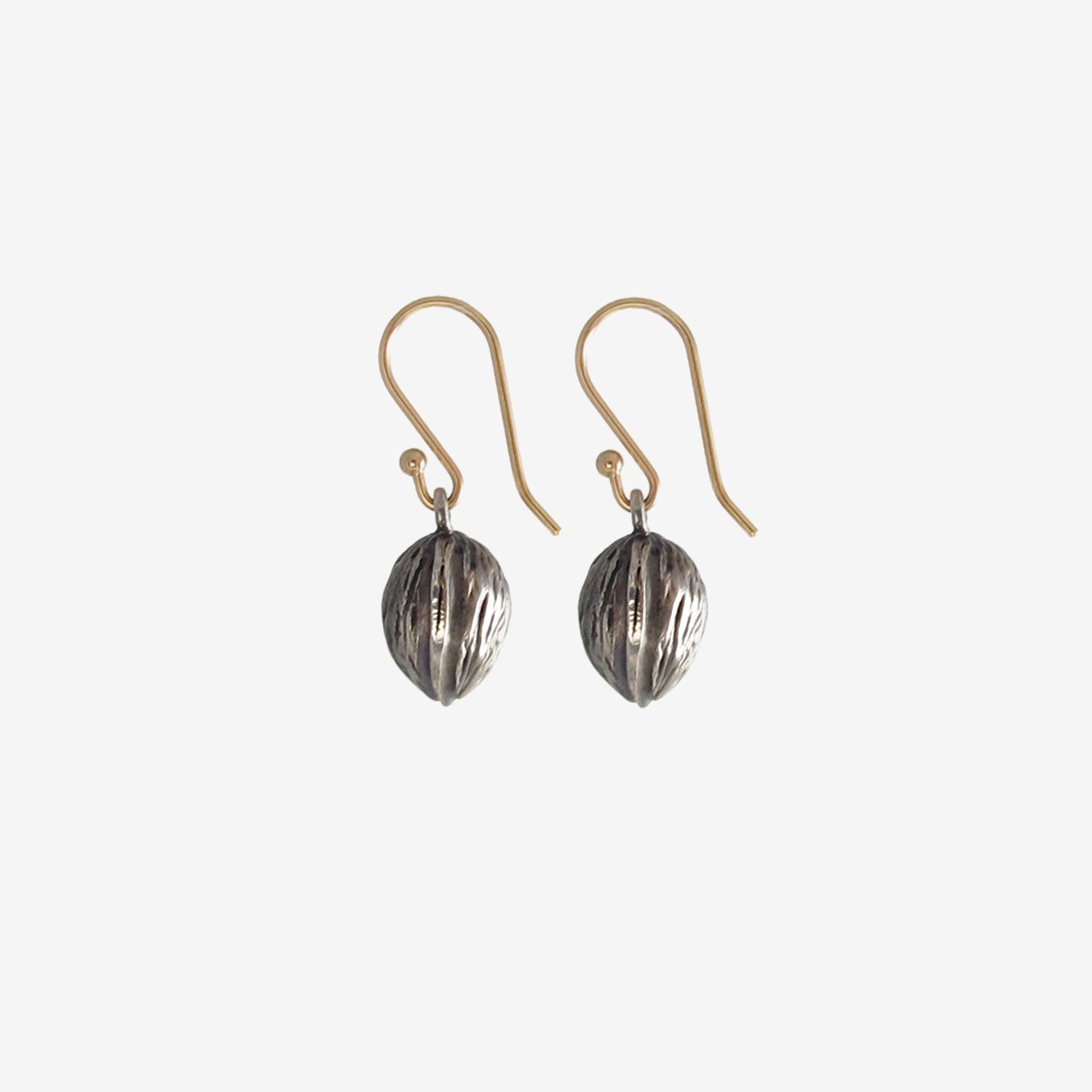 GABRIELLA KISS STERLING SILVER WALNUT EARRINGS