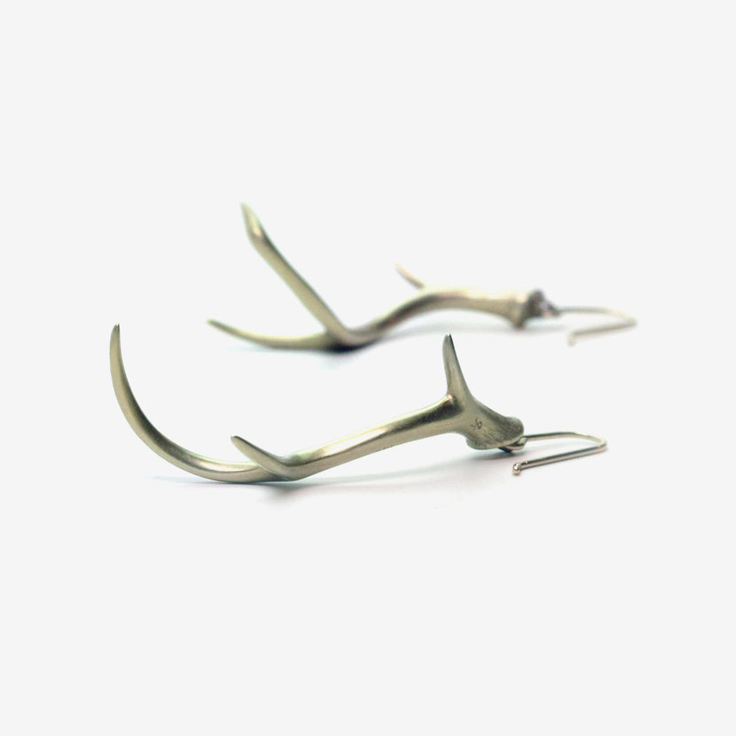 GABRIELLA KISS 14K ANTLER EARRINGS