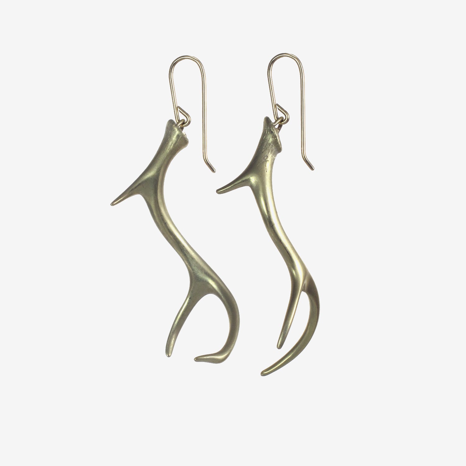 GABRIELLA KISS 14K ANTLER EARRINGS
