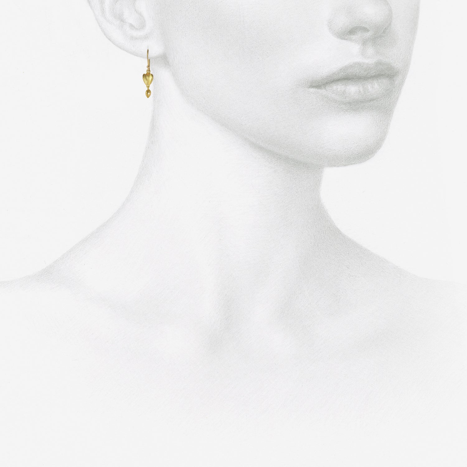 GABRIELLA KISS 18K BUCKWHEAT WITH SEED EARRINGS
