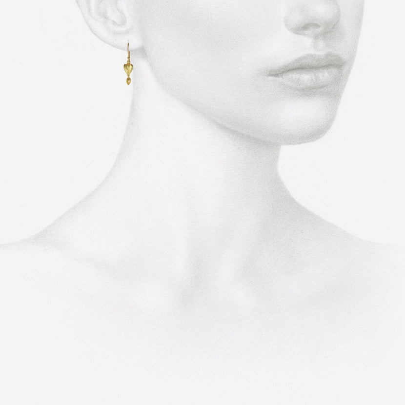 GABRIELLA KISS 18K BUCKWHEAT WITH SEED EARRINGS