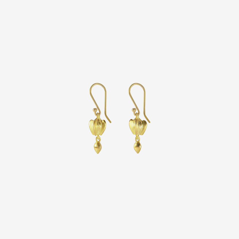 GABRIELLA KISS 18K BUCKWHEAT WITH SEED EARRINGS
