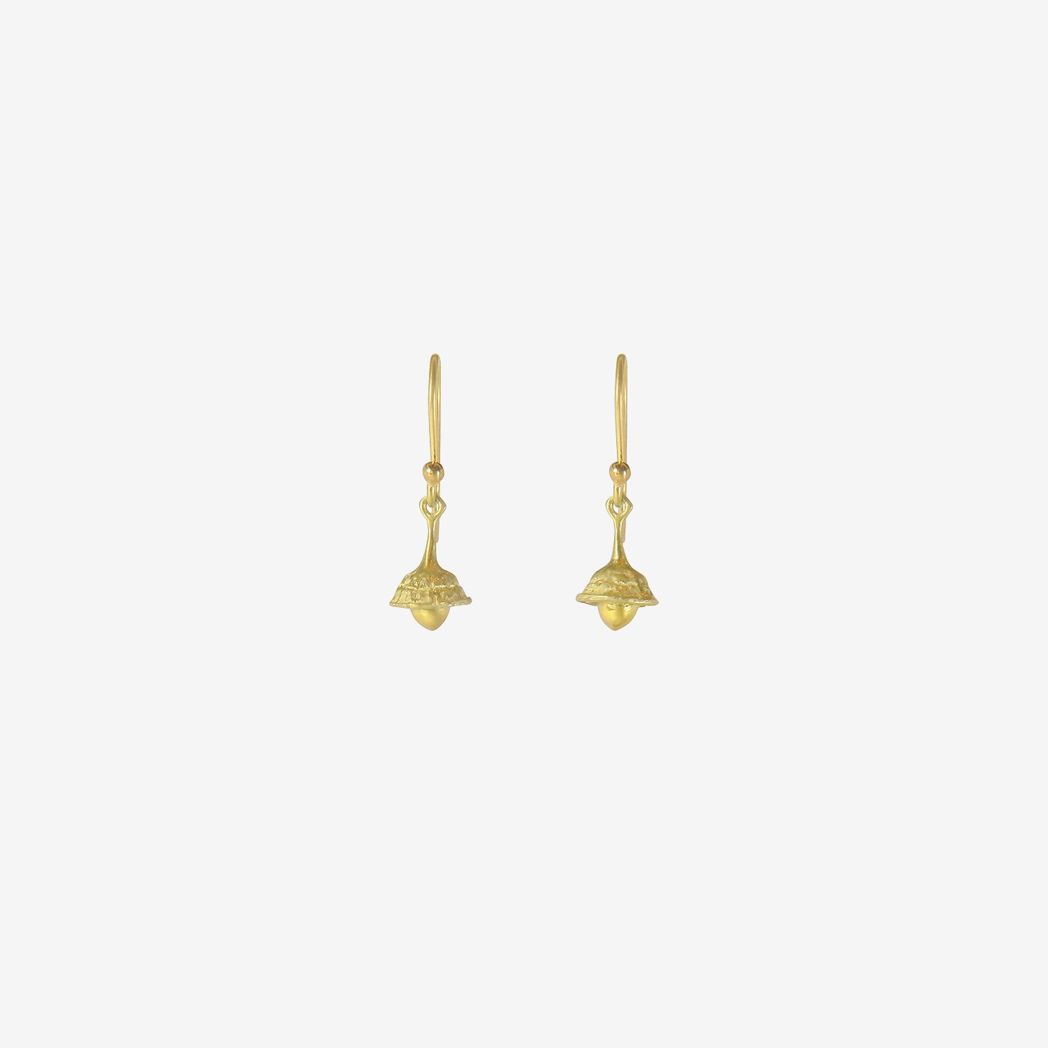 GABRIELLA KISS 18K EUCALYPTUS SEED BELL EARRINGS