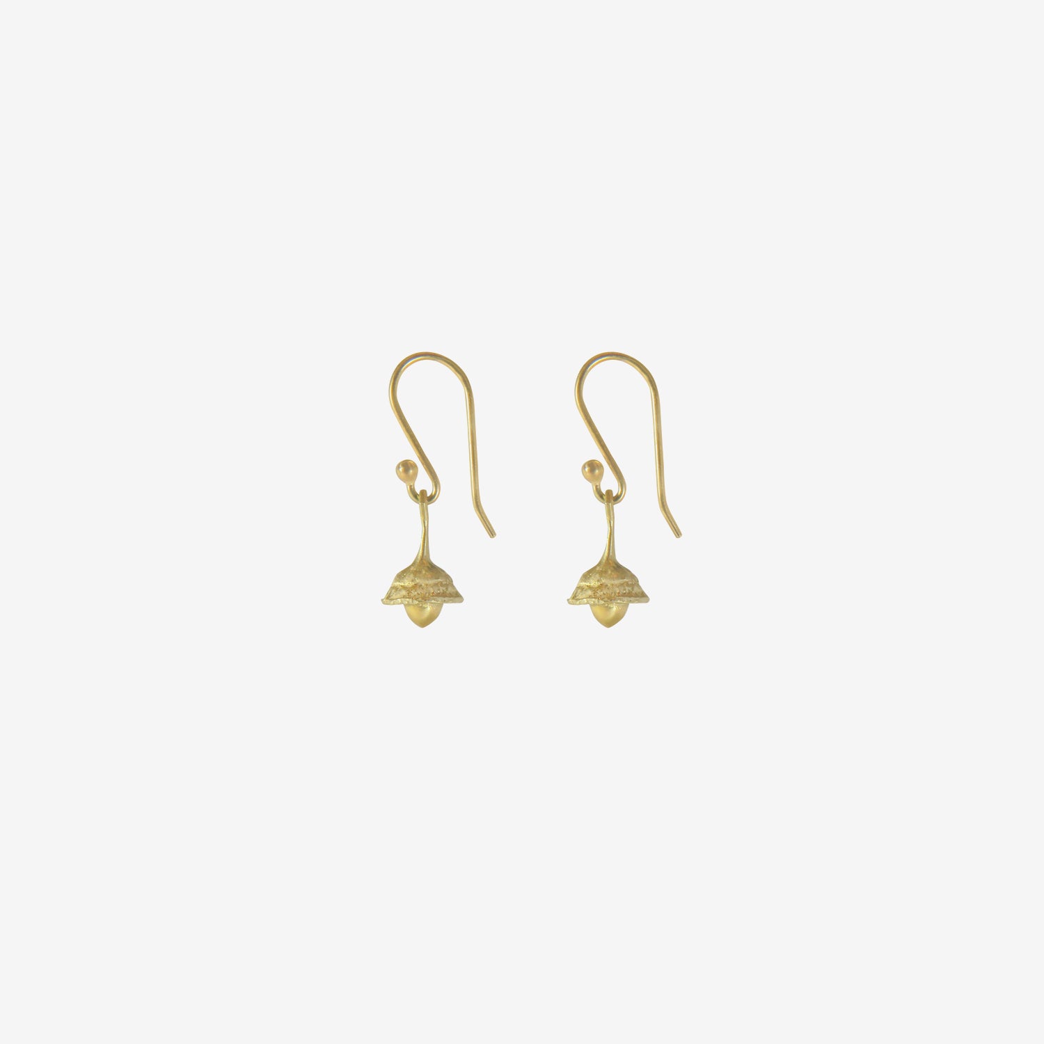 GABRIELLA KISS 18K EUCALYPTUS SEED BELL EARRINGS