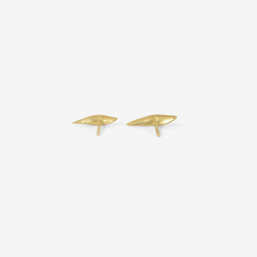 GABRIELLA KISS 18K MEDIUM SLUG STUDS