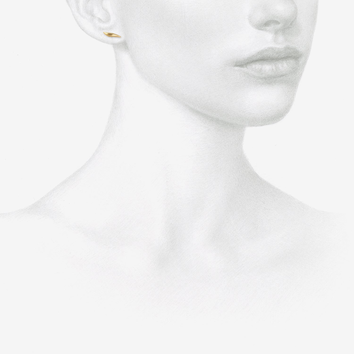 GABRIELLA KISS 18K MEDIUM SLUG STUDS