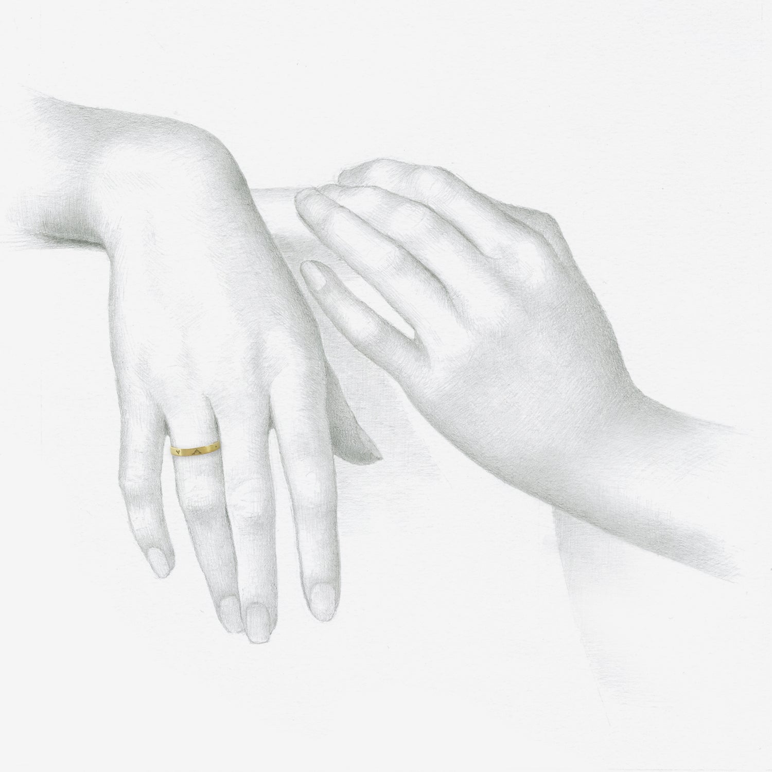 GABRIELLA KISS 18K LATIN INSCRIPTION BAND – “AMOR” – LOVE