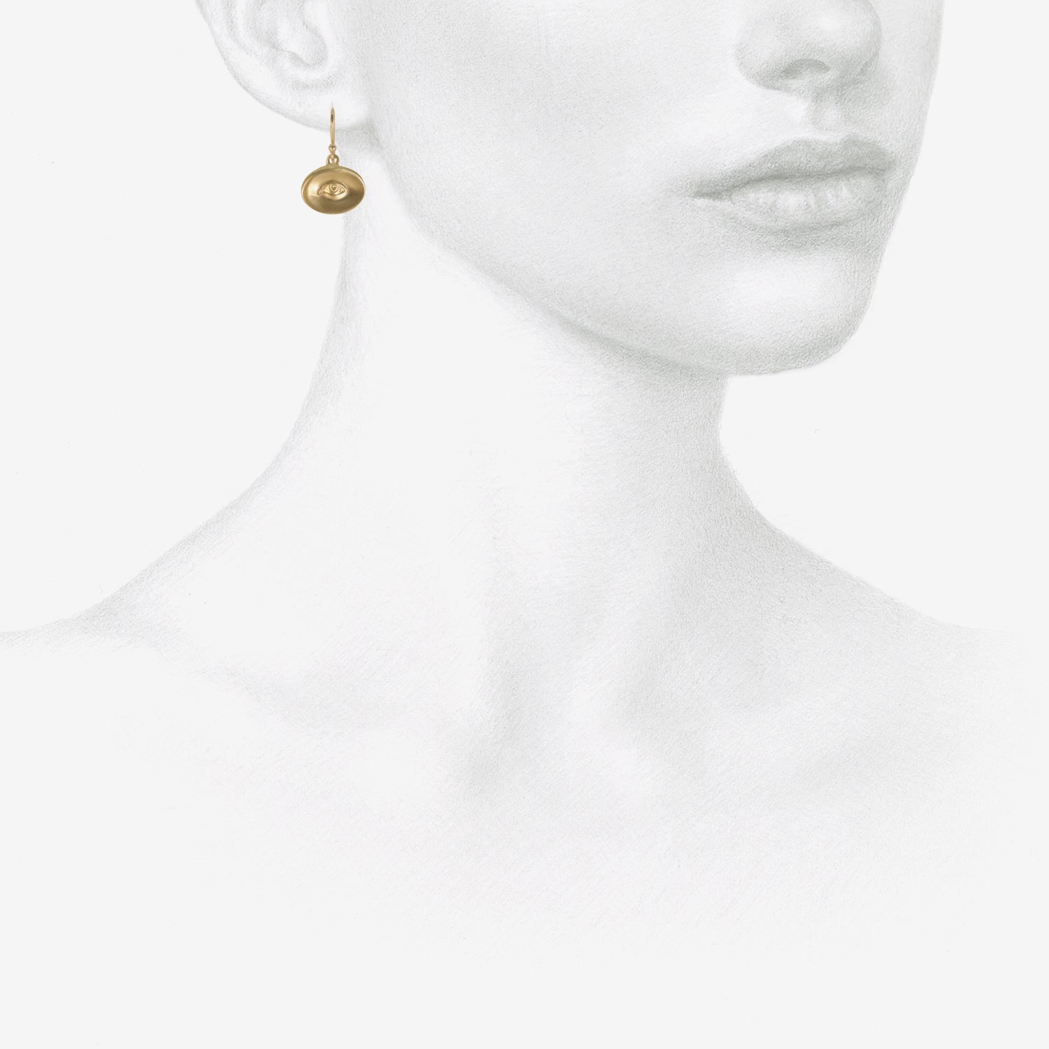 GABRIELLA KISS 10K SMALL EYE EARRINGS