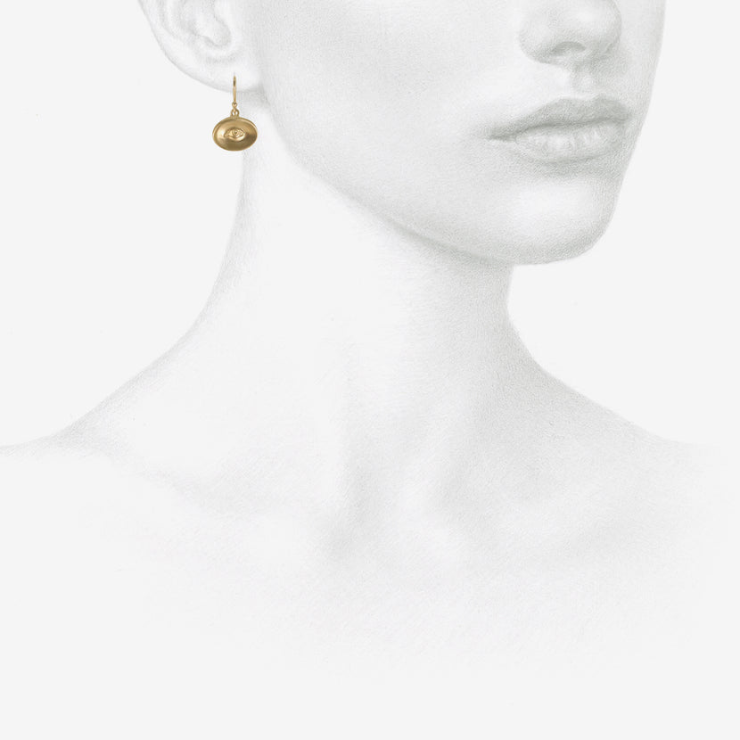 GABRIELLA KISS 10K SMALL EYE EARRINGS