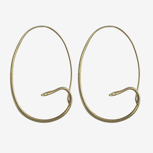GABRIELLA KISS 18K LARGE SNAKE HOOPS