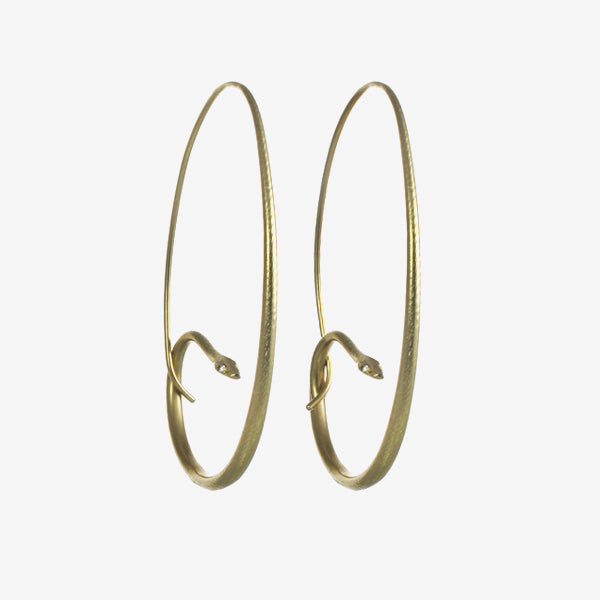GABRIELLA KISS 18K LARGE SNAKE HOOPS