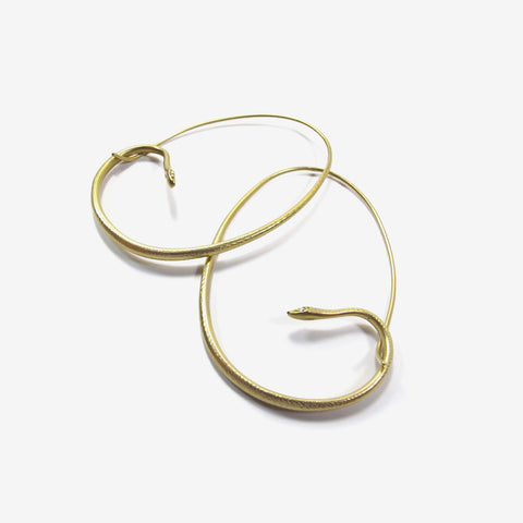 GABRIELLA KISS 18K LARGE SNAKE HOOPS