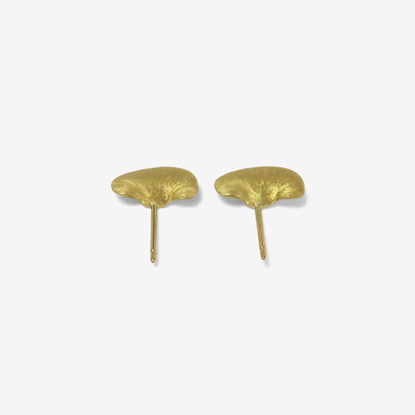 GABRIELLA KISS 18K YELLOW GOLD MEDIUM SHELF MUSHROOMS ON POSTS