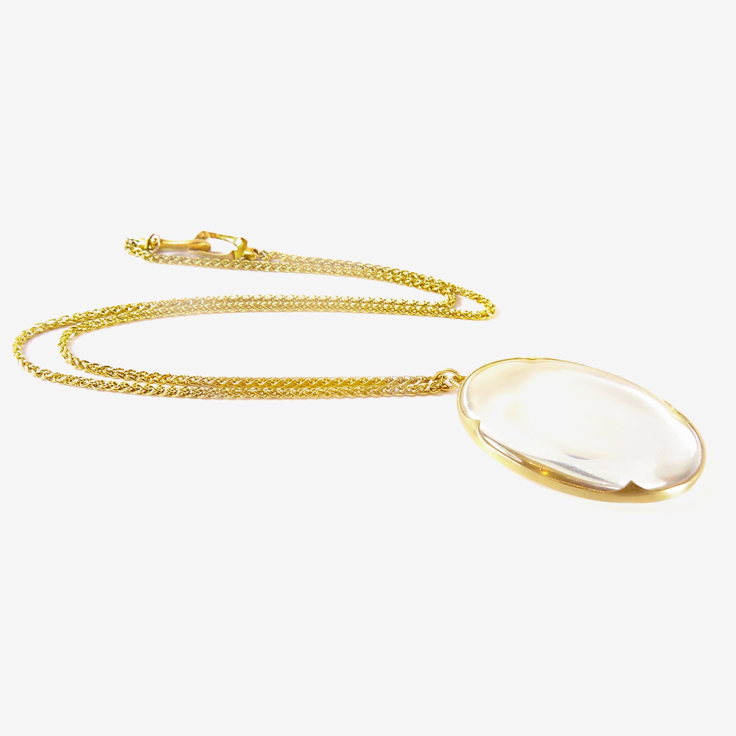 アクセサリー Gabriella Kiss CREARE 14K source object GABRIELLA KISS 18K & SMALL CLEAR QUARTZ LENS PENDANT