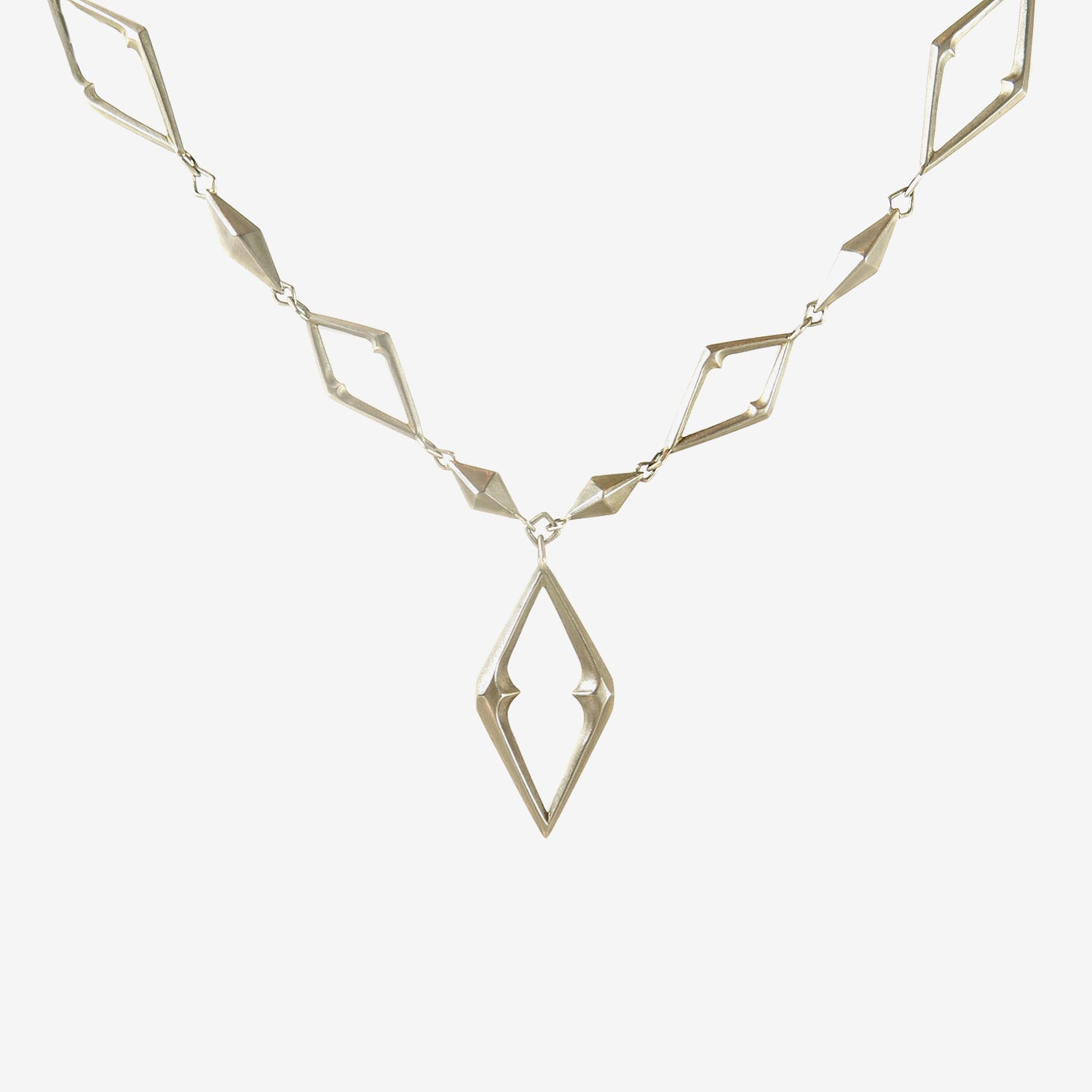 GABRIELLA KISS STERLING SILVER CHISELED & OPEN LINK NECKLACE