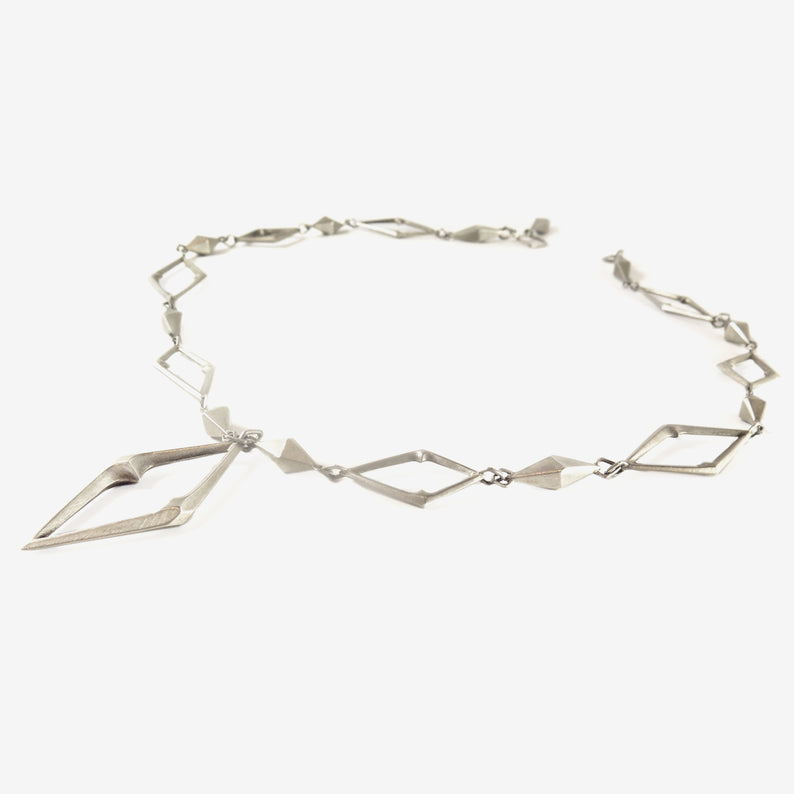 GABRIELLA KISS STERLING SILVER CHISELED & OPEN LINK NECKLACE