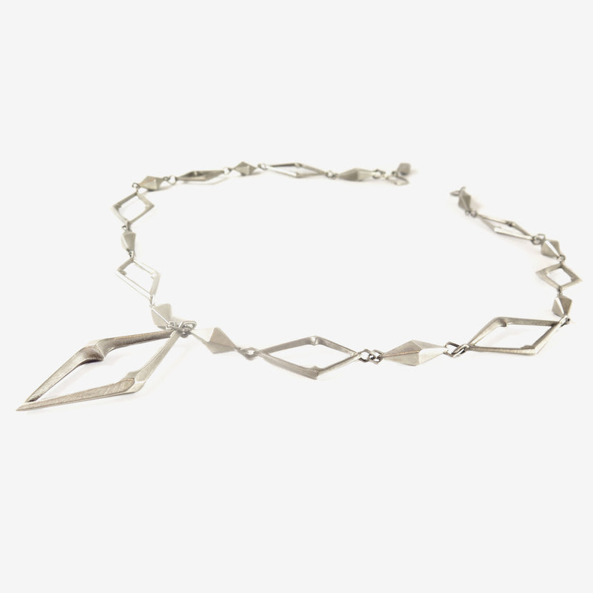 GABRIELLA KISS STERLING SILVER CHISELED & OPEN LINK NECKLACE