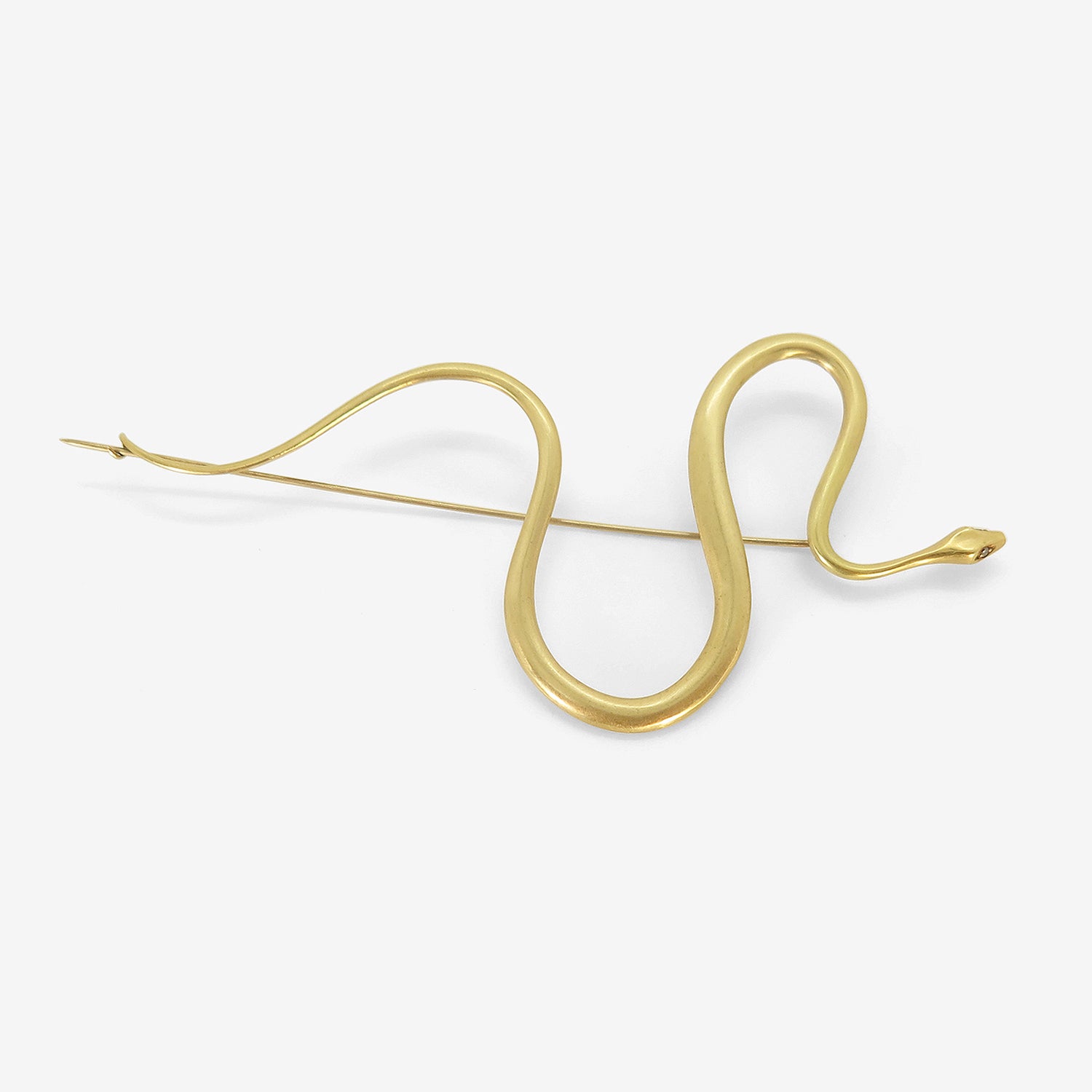 GABRIELLA KISS LARGE 18K SNAKE PIN