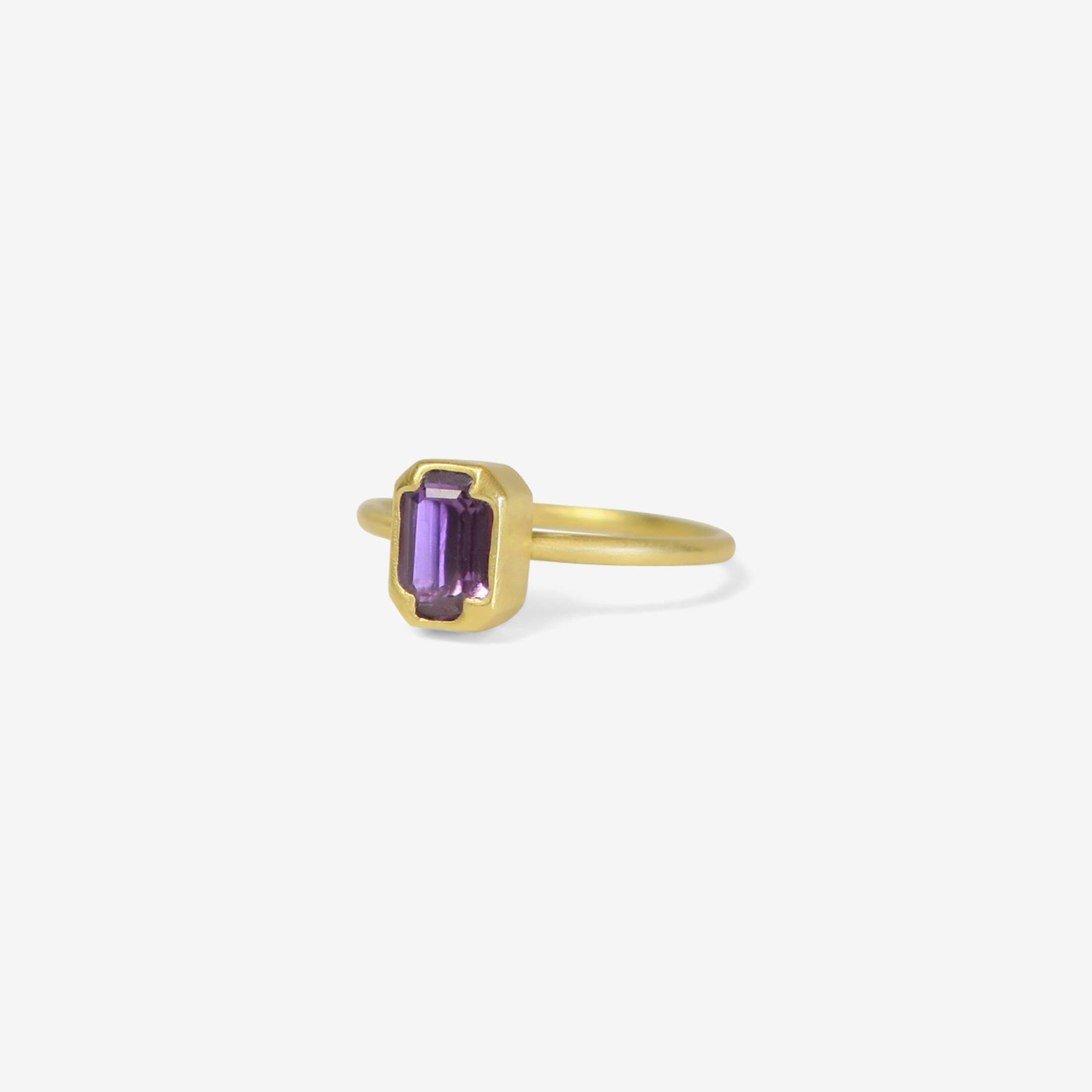 Emerald cut hot sale purple sapphire