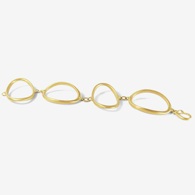 GABRIELLA KISS 18K SIMPLE OVAL LINK BRACELET