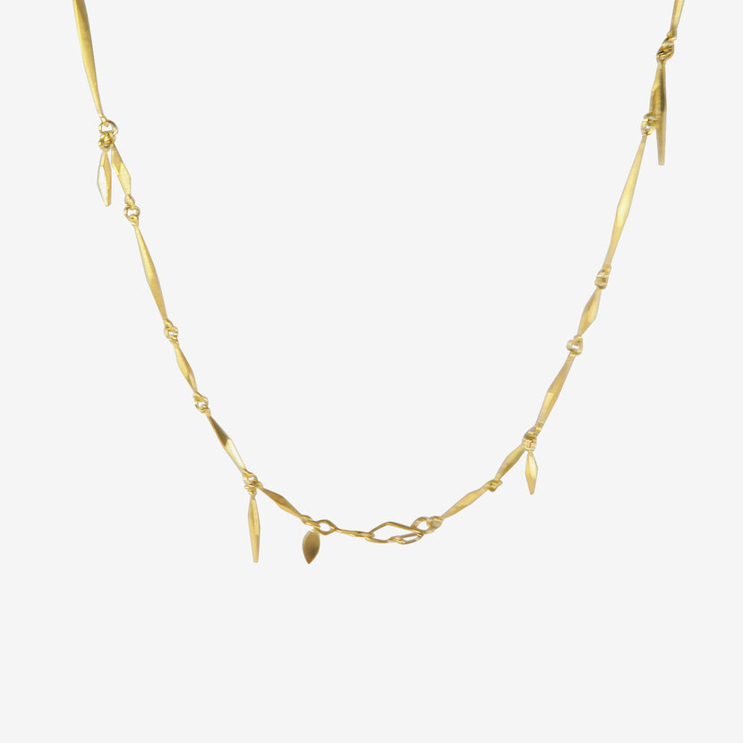 GABRIELLA KISS 18K LONG PINE NEEDLE NECKLACE
