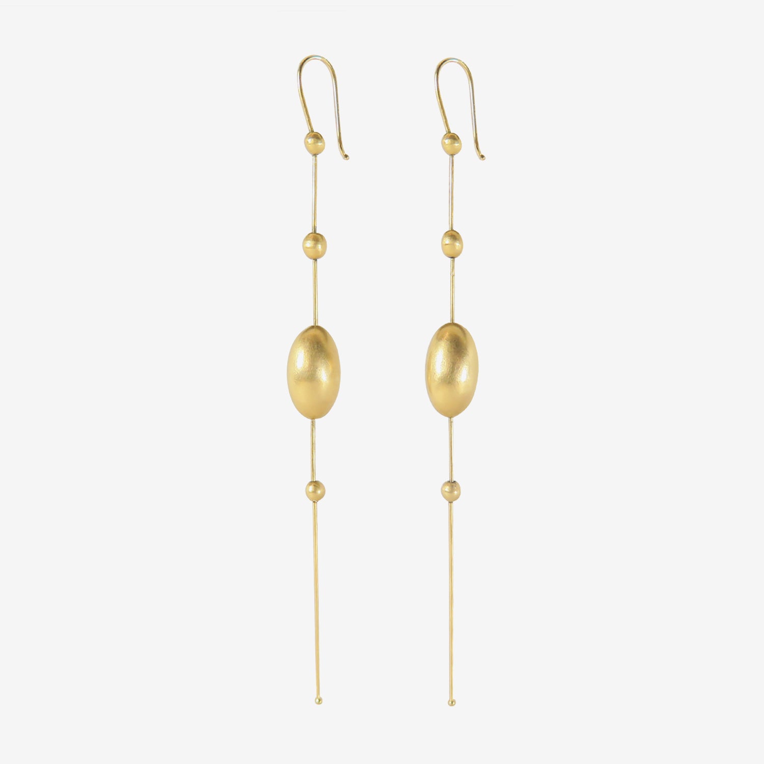 TED MUEHLING 14K LARGE EXTENDED EGG CHAINS