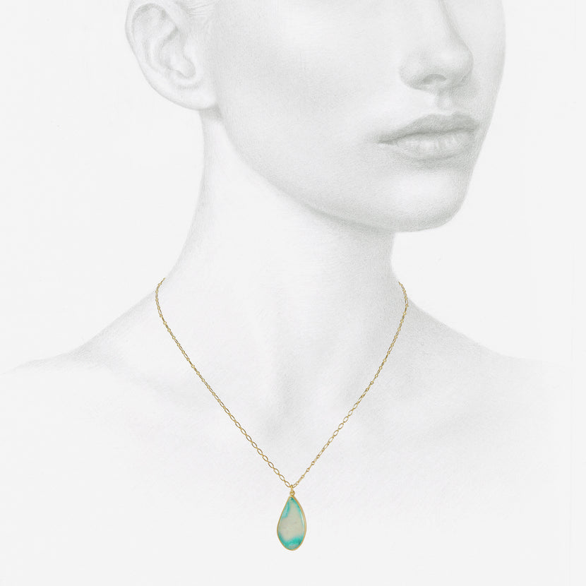 LOLA BROOKS 18K & CHRYSOCOLLA PENDANT, 9.33CT