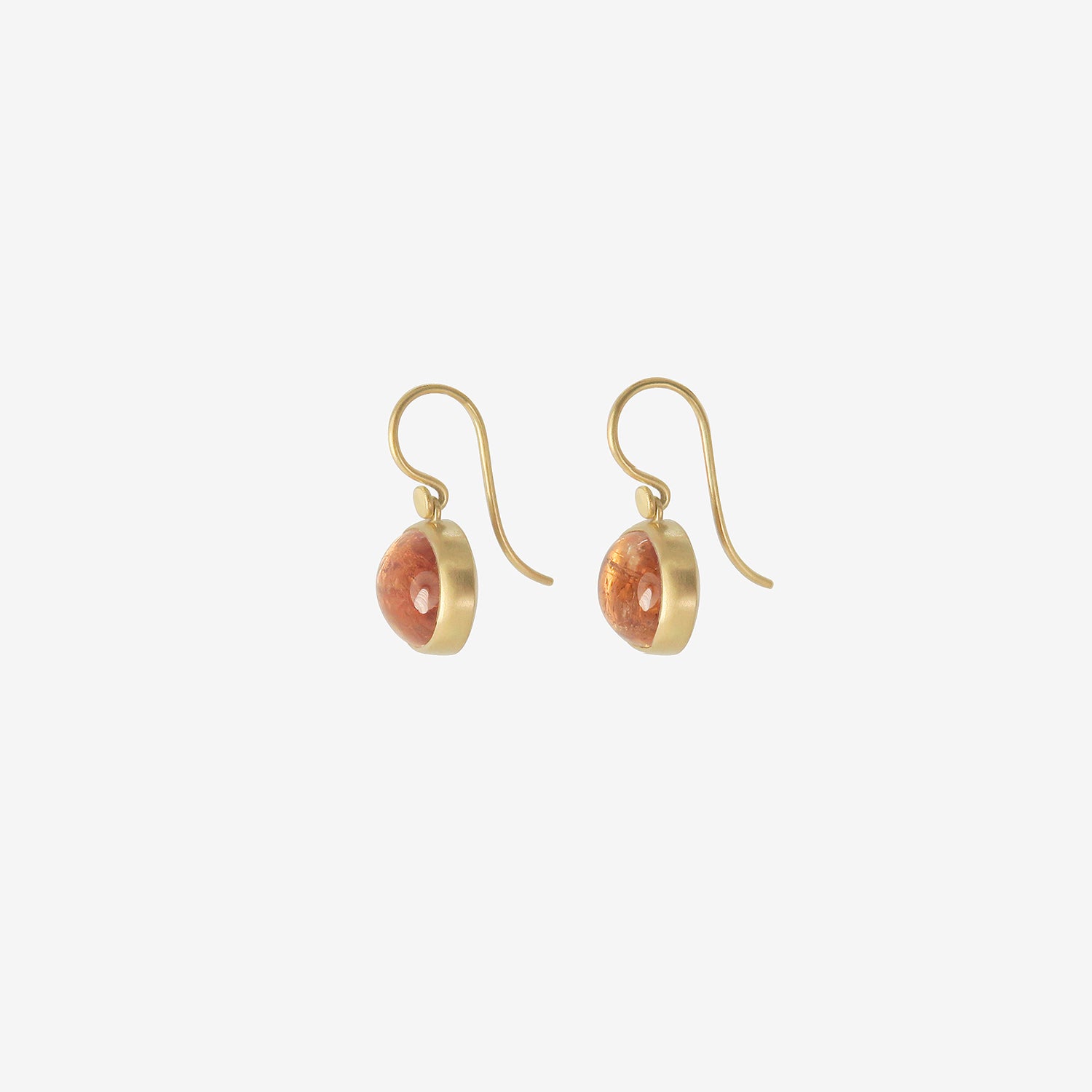 LOLA BROOKS 18K & HORIZONTAL OVAL IMPERIAL TOPAZ DROP EARRINGS, 17.76CT