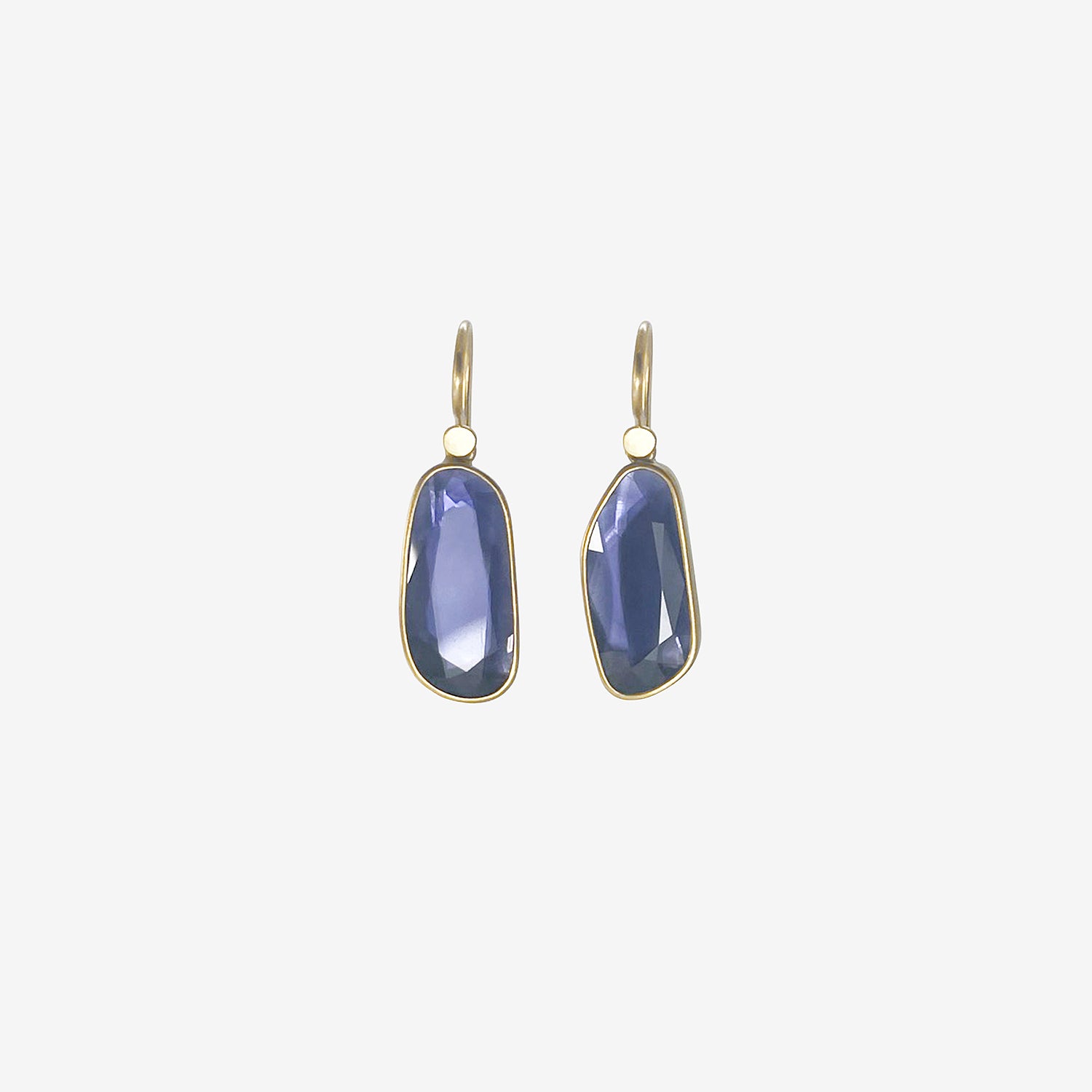 LOLA BROOKS 18K & IOLITE SEQUIN PEBBLE DROP EARRINGS, 4.45CT