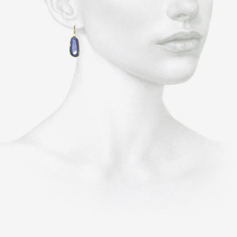 LOLA BROOKS 18K & IOLITE SEQUIN PEBBLE DROP EARRINGS, 4.45CT