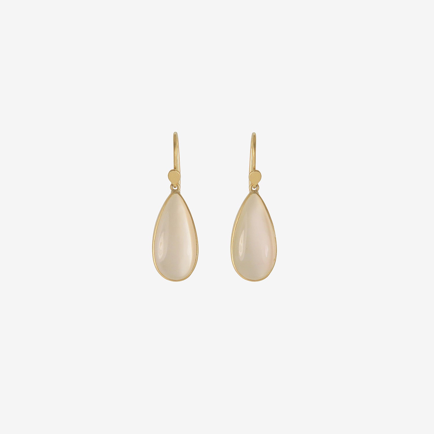 LOLA BROOKS 18K & PEAR-SHAPED MOONSTONE DROP EARRINGS, 15.88CT