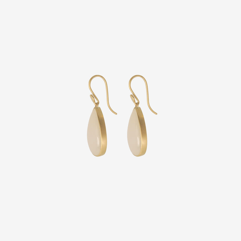 LOLA BROOKS 18K & PEAR-SHAPED MOONSTONE DROP EARRINGS, 15.88CT