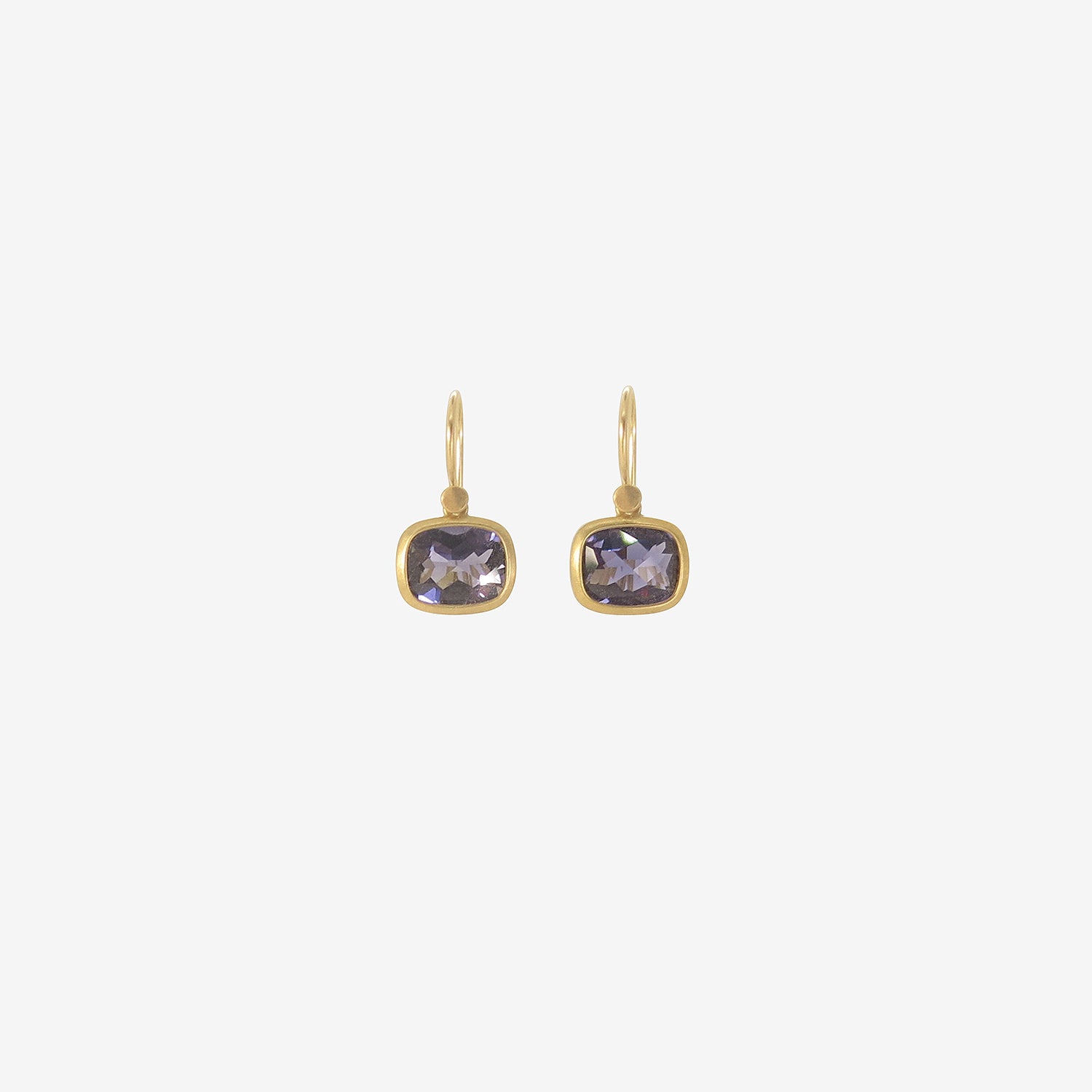 LOLA BROOKS 18K & TINY CUSHION-SHAPED IOLITE DROP EARRINGS, 4.79CT
