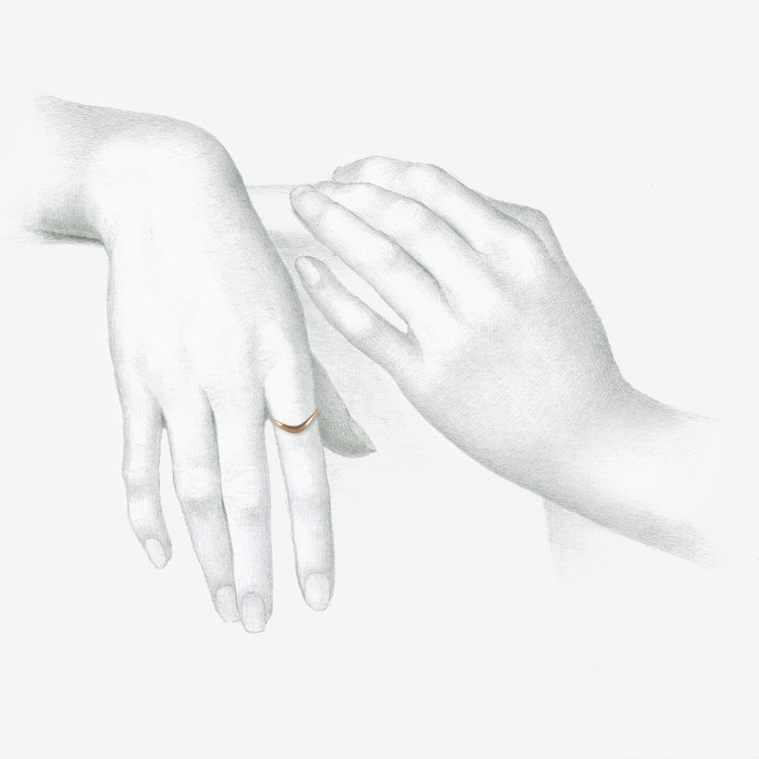 LOLA BROOKS 18K PALLADIUM SHADOW BAND