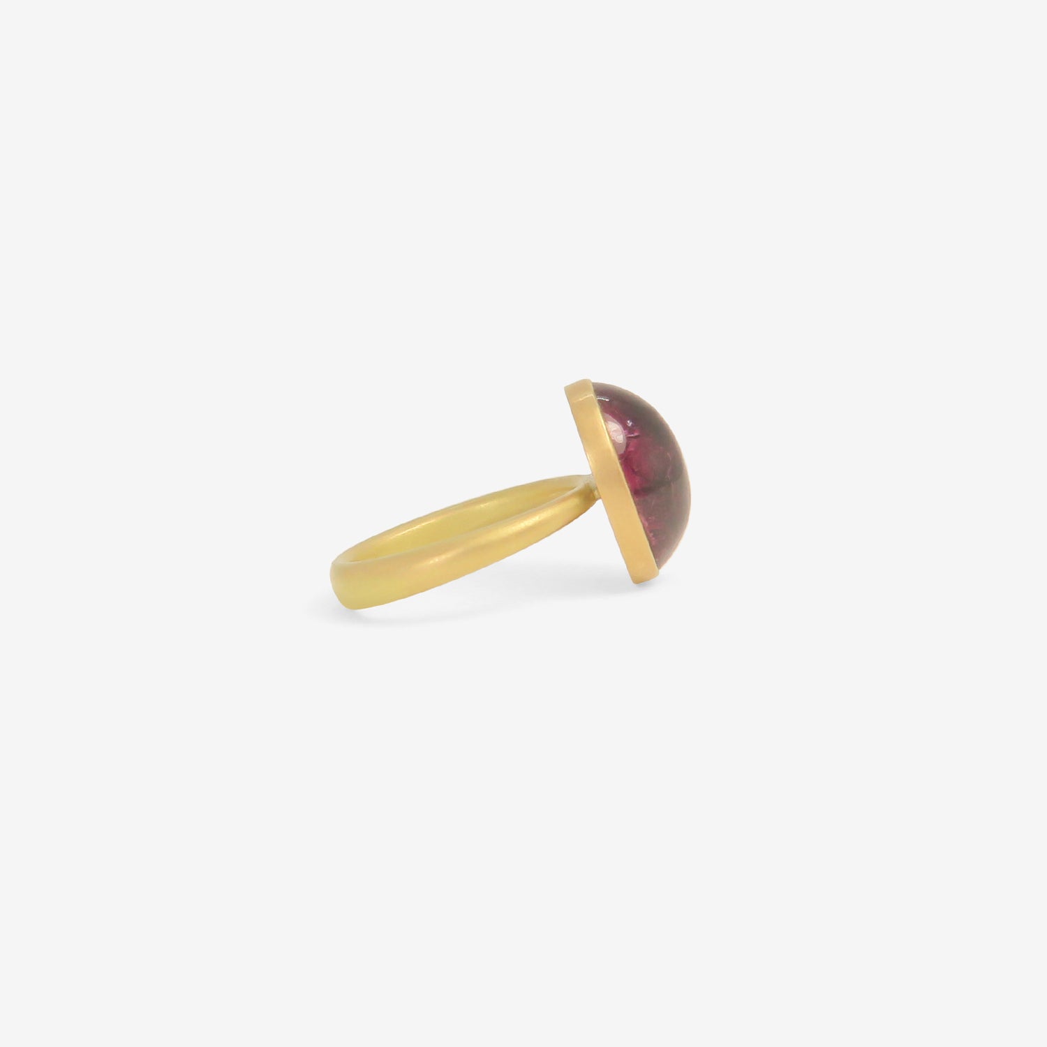 LOLA BROOKS 18K & ROSY OVAL TOURMALINE RING, 7.89CT