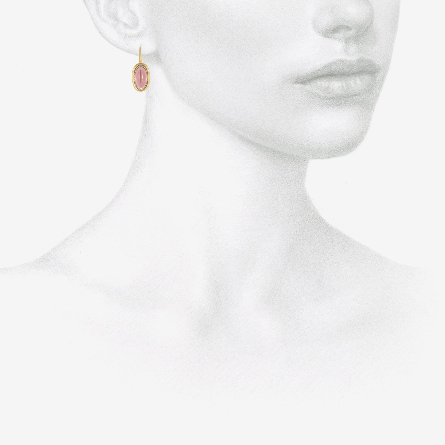 NIKOLLE RADI 18K & PLATINUM LONG OVAL PINK TOURMALINE
