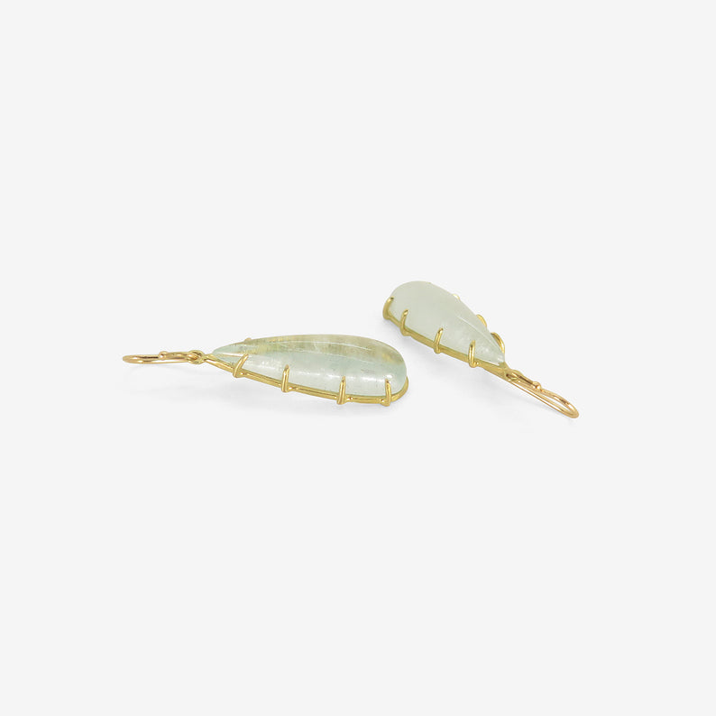 Rosanne Pugliese 18k White Topaz Double Drop Earrings