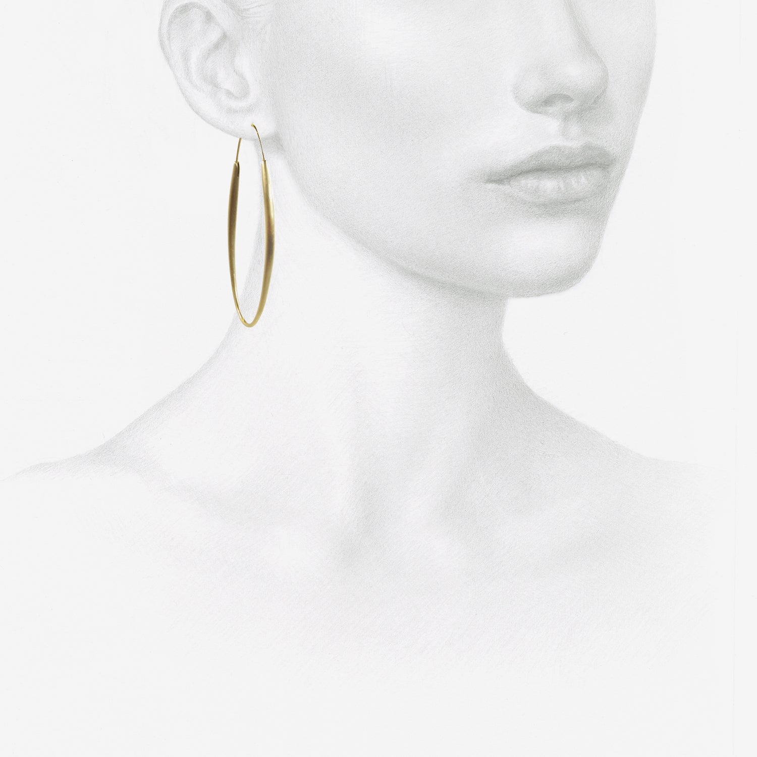 TED MUEHLING 14K LARGE OVAL HOOPS
