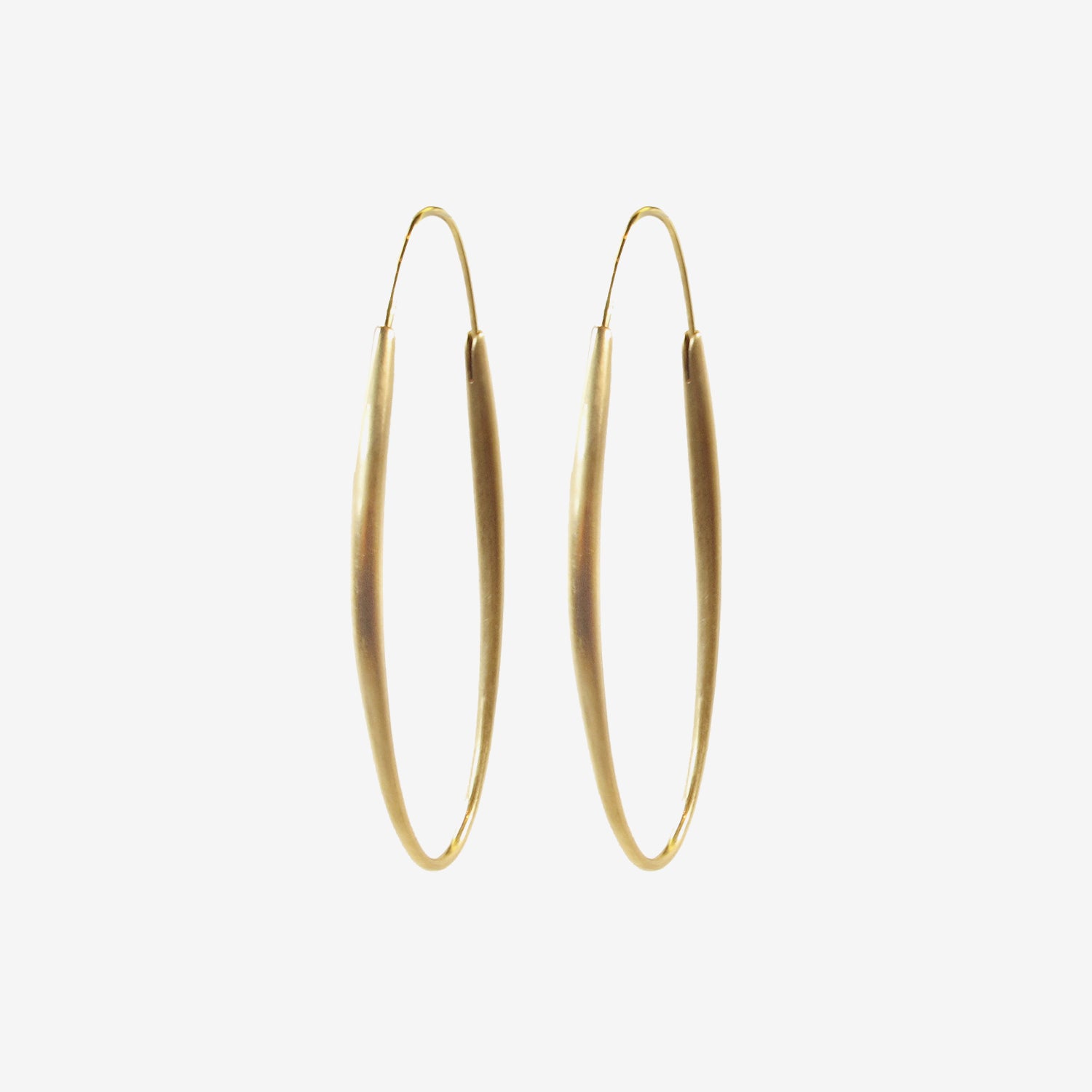 TED MUEHLING 14K LARGE OVAL HOOPS